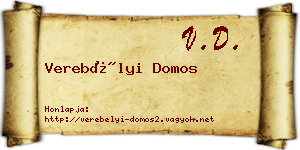 Verebélyi Domos névjegykártya